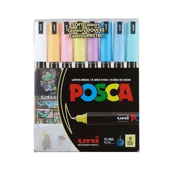 UNI Posca PC-1MR Popisovač, sada 8 ks - pastelové odtiene