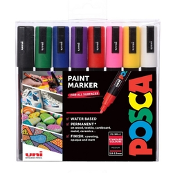 UNI Posca PC-5M Popisovač, sada 8 ks - základné odtiene