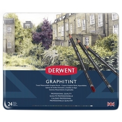 Derwent Graphitint, grafitové farebné ceruzky, sada 24 ks