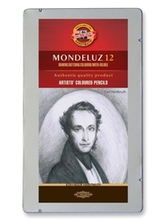 Koh-i-noor Mondeluz Art Collection akvarelové pastelky, sada 12 ks - šedé odtiene