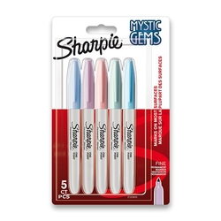 Sharpie Fine Mystic Gems Popisovač permanentný, sada 5 ks - pastelové farby