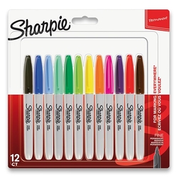 Sharpie Fine Popisovač permanentný, sada 12 ks