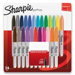 Sharpie Fine Popisovač permanentný, sada 24 ks