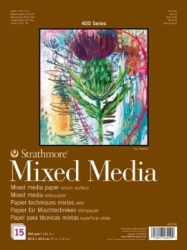 Strathmore Mixed Media skicák 300 g/m2, 15 listov lepený 