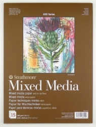 Strathmore Mixed Media skicák 300 g/m2, 15 listov lepený 