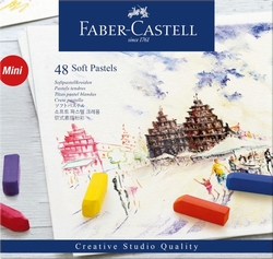Faber-Castell Creative Studio Suchý pastel, sada 48 ks mini
