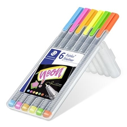 Staedtler Triplus Neon liner, sada 6 ks - neónové farby