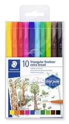 Staedtler Triangular extra broat liner, 0,8 mm, sada 10 ks