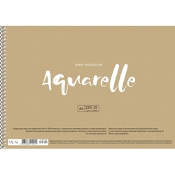 Shkolyaryk Aquarelle Skicár 20,9 x 29,5 cm, 220 g/m², 20 listov - krúžková väzba