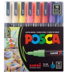 UNI Posca PC-3M Popisovač, sada 16 ks