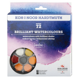 Koh-i-noor Brilantné vodové farby, sada 72 ks