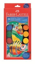 Faber-Castell Vodové farby priemer 30 mm, sada 21 ks