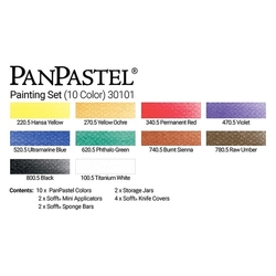PanPastel Suché umelecké pastely, sada 10 farieb - základné farby