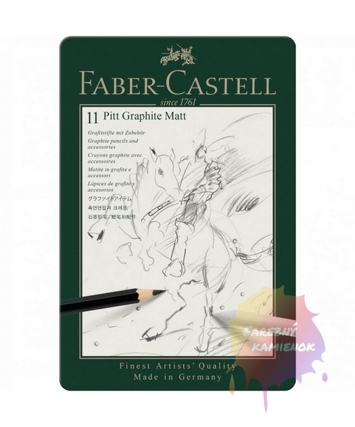 Faber-Castel Pitt Matt, Grafitové ceruzky, sada 11 ks - matné
