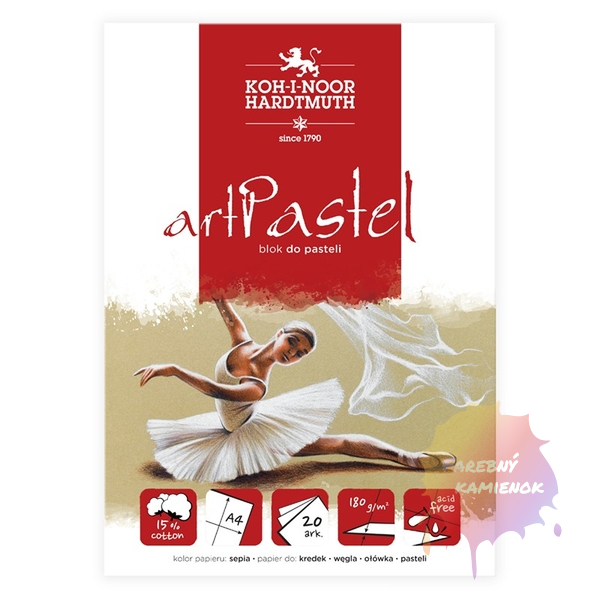 Koh-i-noor Art Pastel Skicár 180 g/m², 20 listov - sepia
