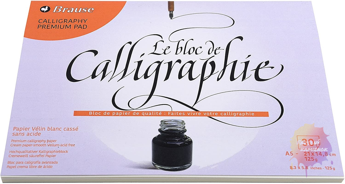 Clairefontaine Calligraphie Pad, Skicár na kaligrafiu A5, 125 g/m2, 30 listov
