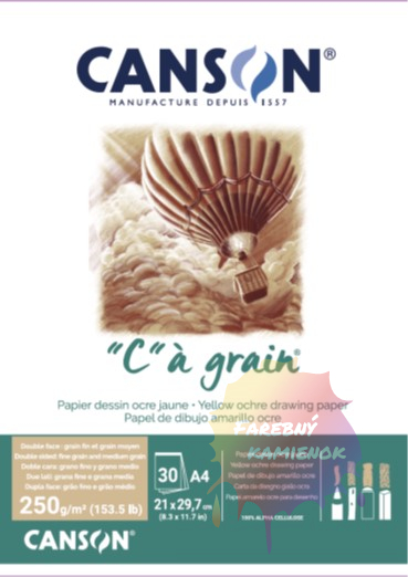 Canson „C“ à grain Skicár 250 g/m², 40 listov - okrový