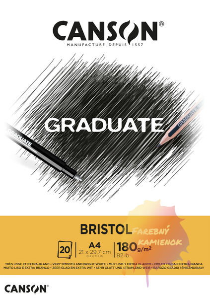 Canson Graduate Bristol Skicár 180 g/m², 20 listov