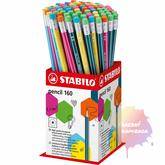 Stabilo Pencil 160, Ceruzka grafitová s gumou HB, 1 ks