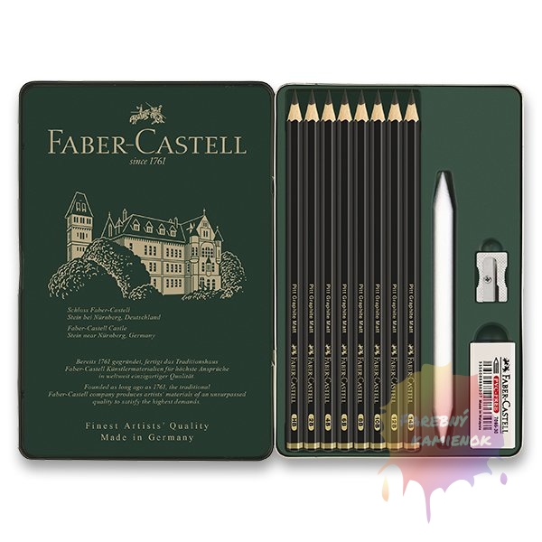 Faber-Castel Pitt Matt, Grafitové ceruzky, sada 11 ks - matné
