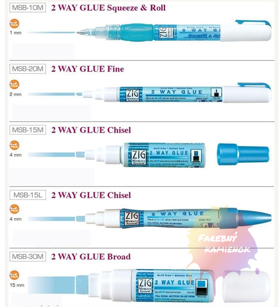 Kuretake Lepidlo 2 Way Glue, Fine 2 mm