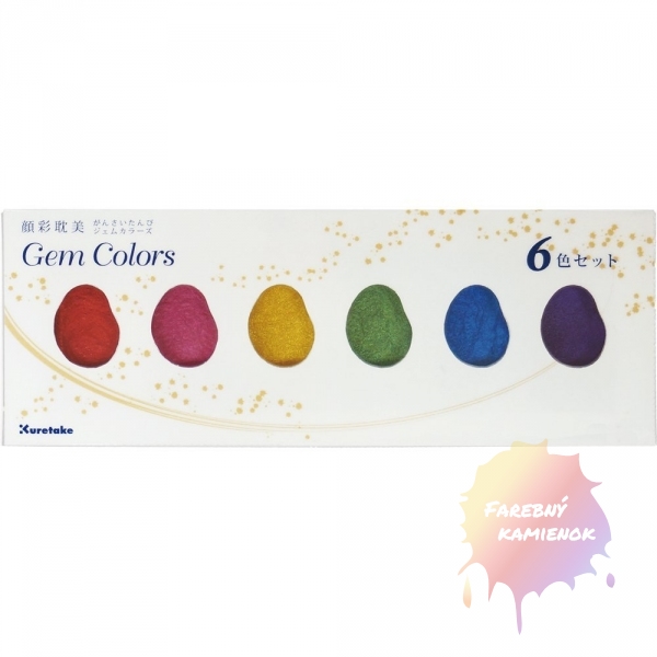 Gansai Tambi Gem Colors akvarelové farby - sada 6 ks