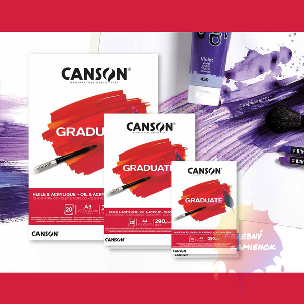 Canson Graduate Oil&Acrylic Skicár 290 g/m², 20 listov