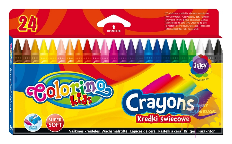 Colorino Voskové pastelky, sada 24 ks