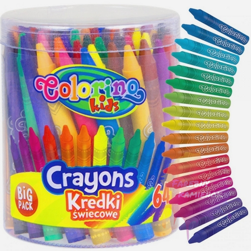 Colorino Big Pack Voskové pastelky, sada 64 ks