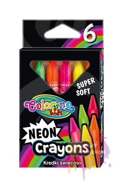Colorino Voskové pastelky, sada 6 ks - neónové farby