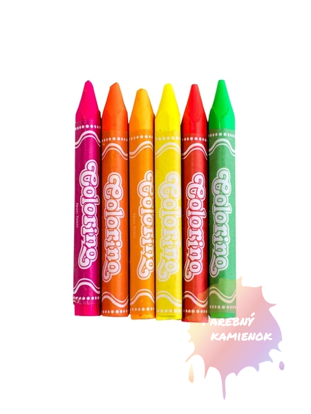 Colorino Voskové pastelky, sada 6 ks - neónové farby