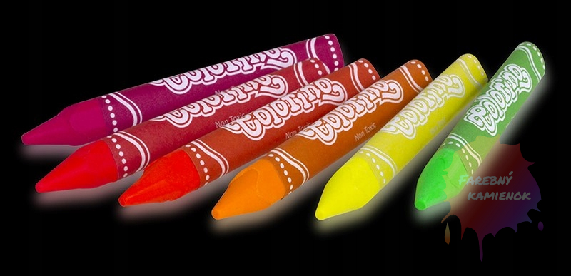 Colorino Voskové pastelky, sada 6 ks - neónové farby