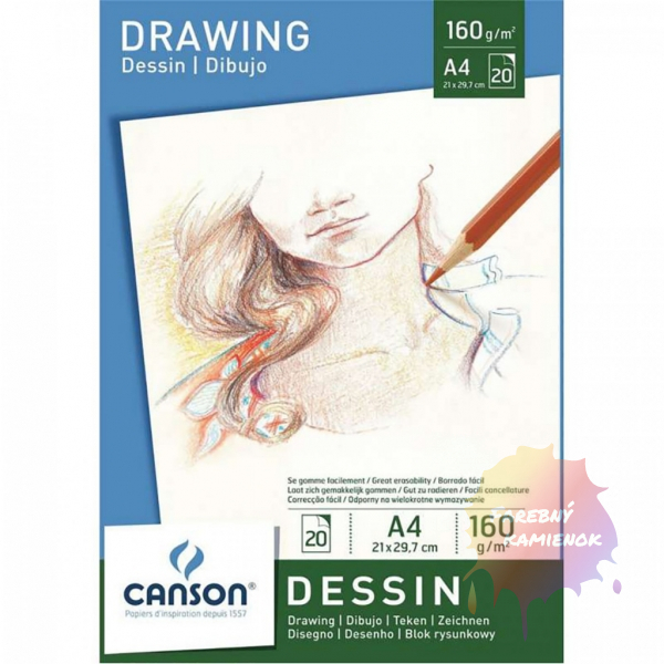 Canson skicár Dessing A4, 160 g/m2, 20 listov