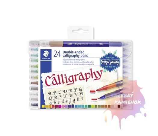 Staedtler Calligraph Duo Popisovače kaligrafické obojstranné, sada 24 ks