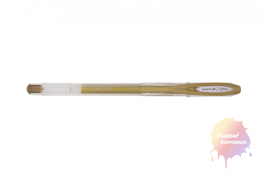 uni-ball Signo UM-120 Noble Metal, gelové pero, zlatá farba
