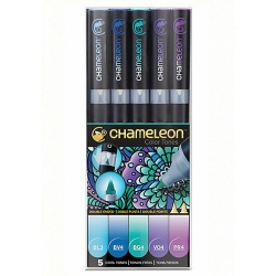 Chameleon Pen Color Tones Cool Tones, sada 5 ks - chladné odtiene