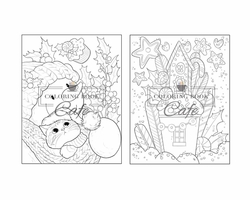 100 Christmas Scenes - Coloring Book Cafe