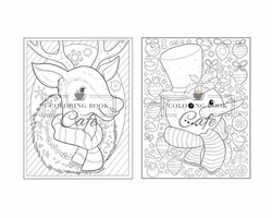 100 Christmas Scenes - Coloring Book Cafe