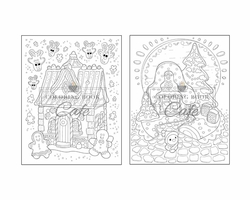 100 Christmas Scenes - Coloring Book Cafe