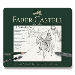 Faber Castel Pitt Grafit Grafitová sada stredná, 19 ks