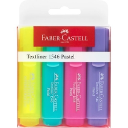 Faber-Castell Zvýrazňovač Pastel 1546/4, sada 4 ks - pastelové odtiene, plast. obal