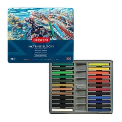 Derwent Inktense Blocks, akvarelové bloky, sada 24 ks