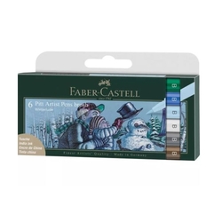 Faber-Castell PITT umelecké perá, sada 6 ks - zimný čas
