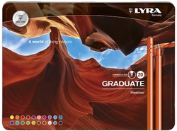 Lyra Graduate Fineliner, sada 20 ks - Basic colour
