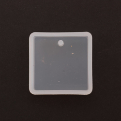 Silikónová forma Štvorec prívesok 3 x 3 x 0,8 cm