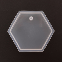 Silikónová forma Šesťhran prívesok 8 x 1,2 cm
