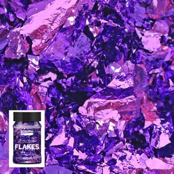 Pentart Colored Flakes Vločky farebné metalické, 100 ml - odtieň fialový tmavý