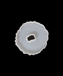 Silikónová forma Geóda obdĺžniková oválna so stredom , 13 x 13 x 1 cm