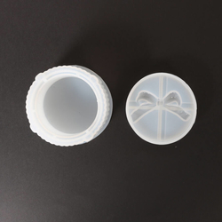 Silikónová forma Geóda oválna Darček s mašľou, 8,7 x 4,5 cm