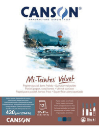 Canson Mi-Teintes VELVET Skicár, 32 x 41 cm, 430 g/m², 12 listov
